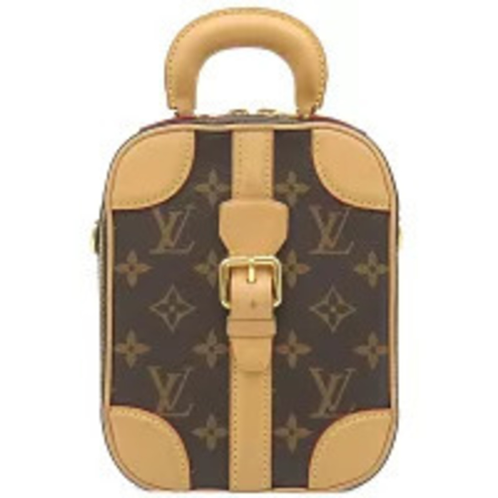 Louis Vuitton Valisette Vertical Bag Monogram Canvas Brown Shoulder